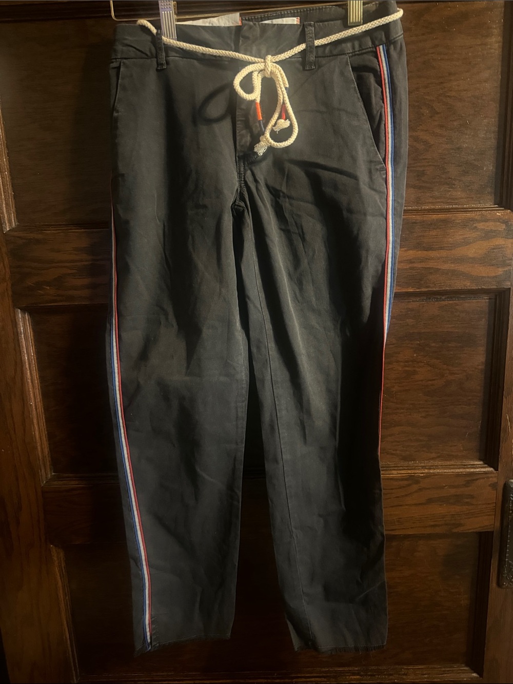 Sundry Blue Pants with Red and Blue Side Stripes, NWT